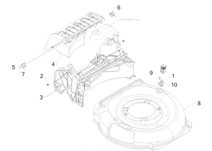 Deck Assembly Diagram and Parts List for SC700E (12AEL2S7710)(2017) Cub Cadet Lawn Mower
